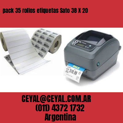 pack 35 rollos etiquetas Sato 38 X 20