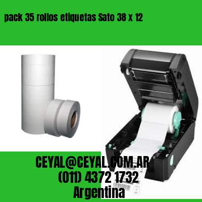 pack 35 rollos etiquetas Sato 38 x 12