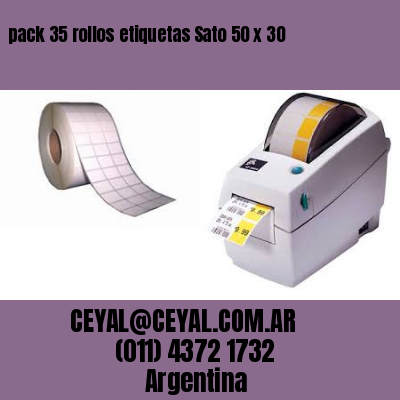 pack 35 rollos etiquetas Sato 50 x 30