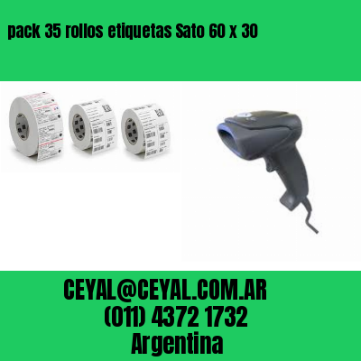 pack 35 rollos etiquetas Sato 60 x 30