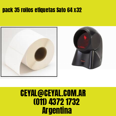 pack 35 rollos etiquetas Sato 64 x32