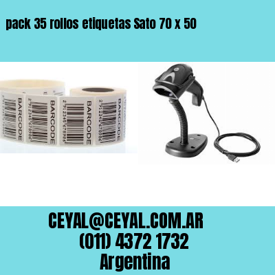 pack 35 rollos etiquetas Sato 70 x 50