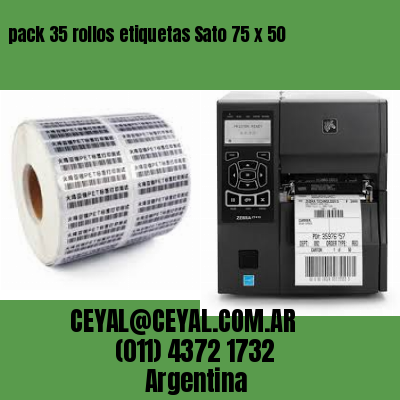 pack 35 rollos etiquetas Sato 75 x 50