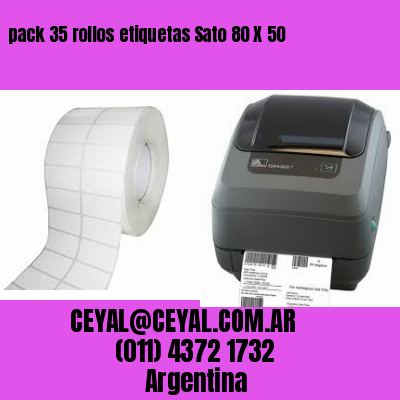 pack 35 rollos etiquetas Sato 80 X 50