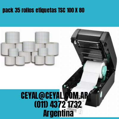 pack 35 rollos etiquetas TSC 100 X 80