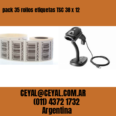 pack 35 rollos etiquetas TSC 38 x 12