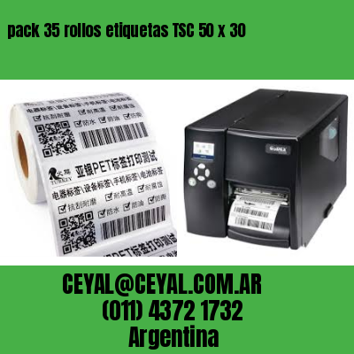 pack 35 rollos etiquetas TSC 50 x 30