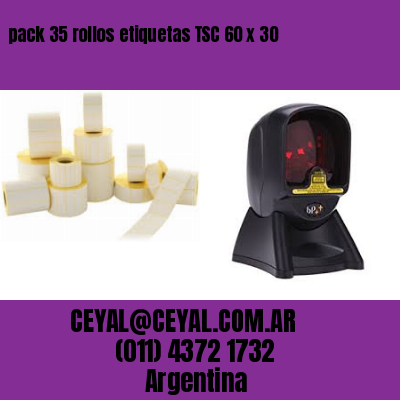 pack 35 rollos etiquetas TSC 60 x 30