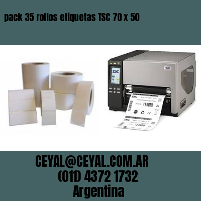 pack 35 rollos etiquetas TSC 70 x 50