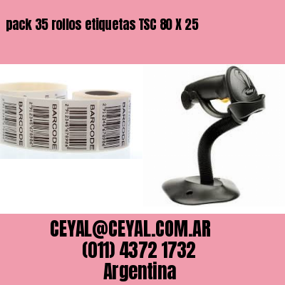 pack 35 rollos etiquetas TSC 80 X 25