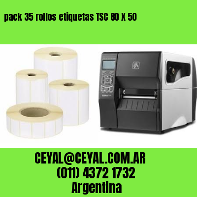 pack 35 rollos etiquetas TSC 80 X 50