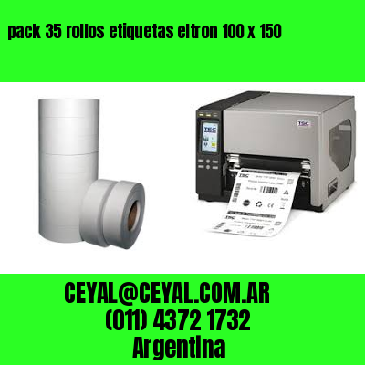 pack 35 rollos etiquetas eltron 100 x 150