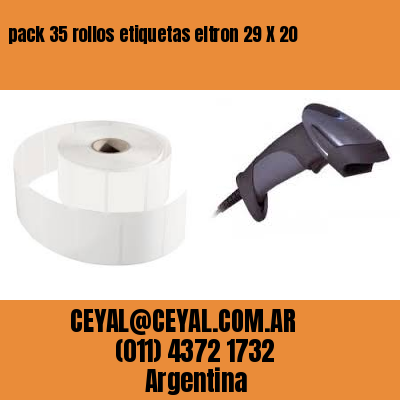 pack 35 rollos etiquetas eltron 29 X 20