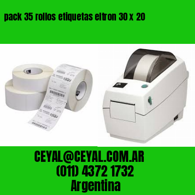 pack 35 rollos etiquetas eltron 30 x 20