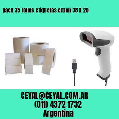 pack 35 rollos etiquetas eltron 38 X 20