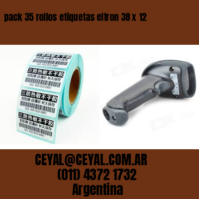 pack 35 rollos etiquetas eltron 38 x 12