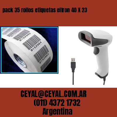 pack 35 rollos etiquetas eltron 40 X 23