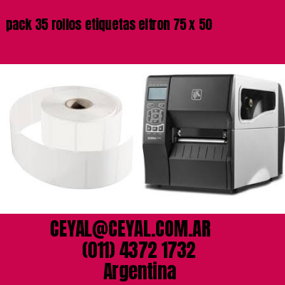 pack 35 rollos etiquetas eltron 75 x 50