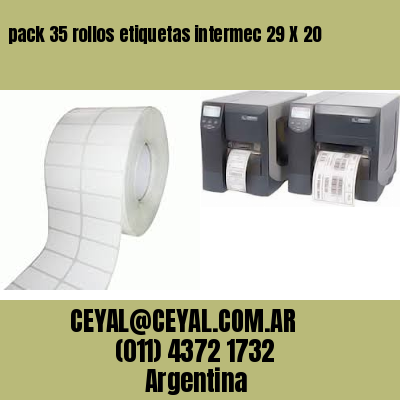 pack 35 rollos etiquetas intermec 29 X 20