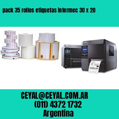 pack 35 rollos etiquetas intermec 30 x 20