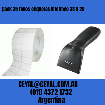 pack 35 rollos etiquetas intermec 38 X 20