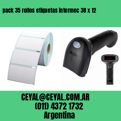 pack 35 rollos etiquetas intermec 38 x 12