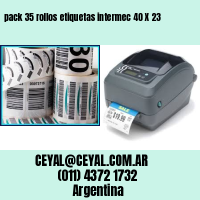pack 35 rollos etiquetas intermec 40 X 23