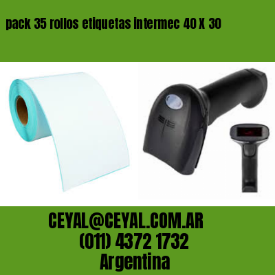 pack 35 rollos etiquetas intermec 40 X 30