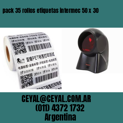 pack 35 rollos etiquetas intermec 50 x 30