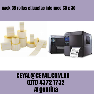 pack 35 rollos etiquetas intermec 60 x 30
