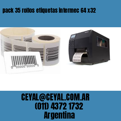 pack 35 rollos etiquetas intermec 64 x32