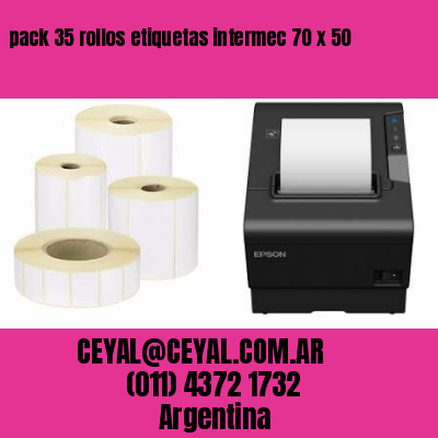 pack 35 rollos etiquetas intermec 70 x 50