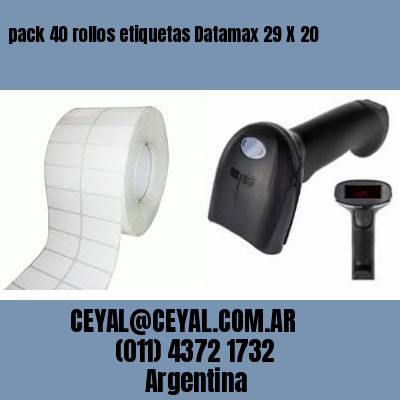 pack 40 rollos etiquetas Datamax 29 X 20