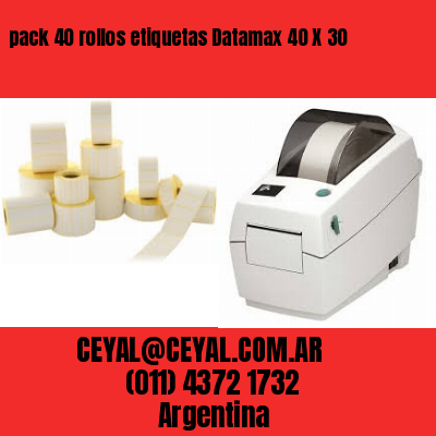 pack 40 rollos etiquetas Datamax 40 X 30