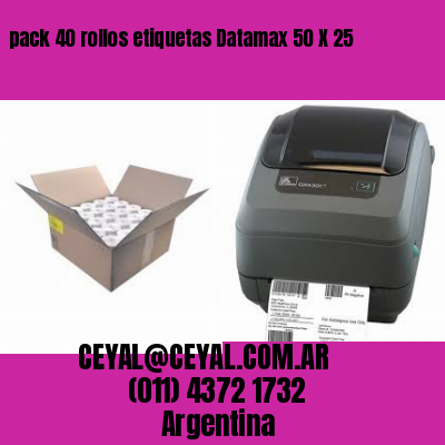 pack 40 rollos etiquetas Datamax 50 X 25