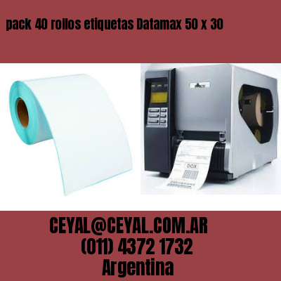 pack 40 rollos etiquetas Datamax 50 x 30