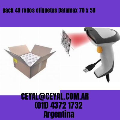 pack 40 rollos etiquetas Datamax 70 x 50