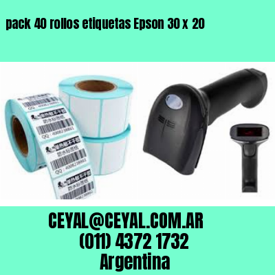 pack 40 rollos etiquetas Epson 30 x 20