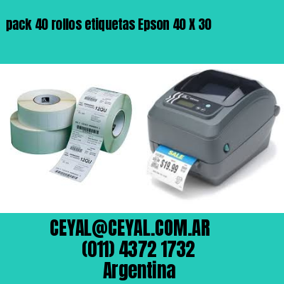 pack 40 rollos etiquetas Epson 40 X 30