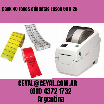 pack 40 rollos etiquetas Epson 50 X 25