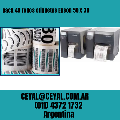 pack 40 rollos etiquetas Epson 50 x 30