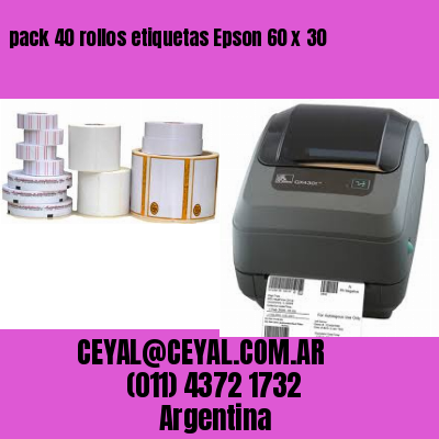 pack 40 rollos etiquetas Epson 60 x 30