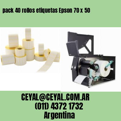 pack 40 rollos etiquetas Epson 70 x 50