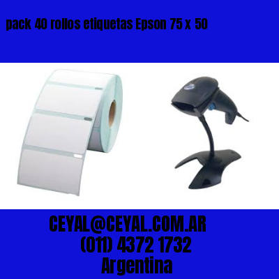 pack 40 rollos etiquetas Epson 75 x 50