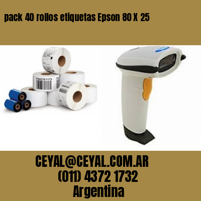 pack 40 rollos etiquetas Epson 80 X 25