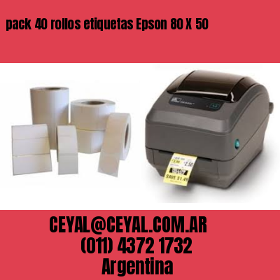 pack 40 rollos etiquetas Epson 80 X 50