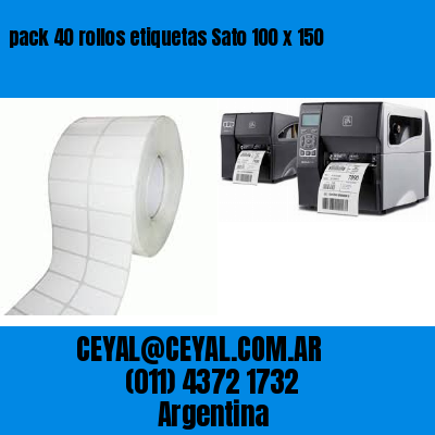 pack 40 rollos etiquetas Sato 100 x 150