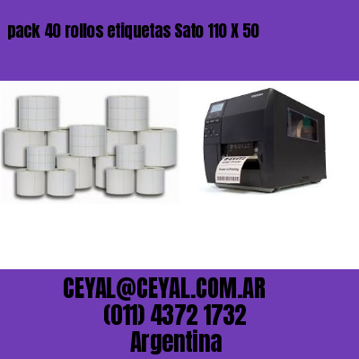 pack 40 rollos etiquetas Sato 110 X 50