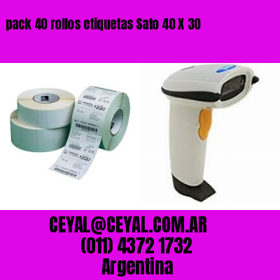 pack 40 rollos etiquetas Sato 40 X 30