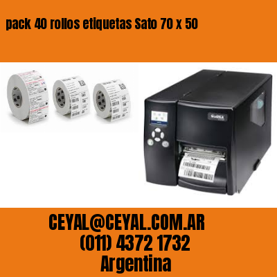 pack 40 rollos etiquetas Sato 70 x 50